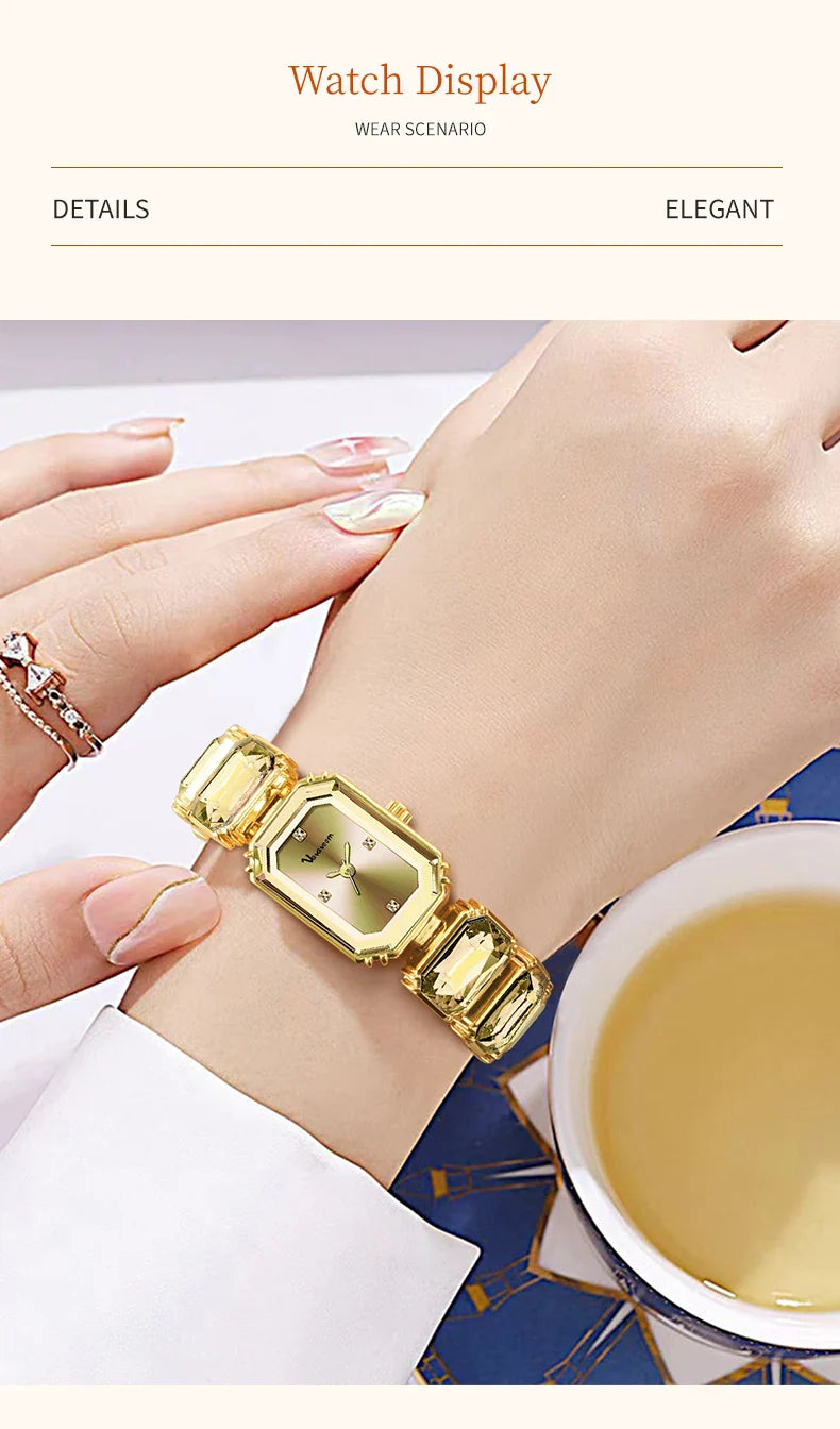 2024 New Luxury Diamond Women Bracelet Watch Fashion Rose Gold Stainless Steel Strap Original Quartz Movement Ladies Watch reloj