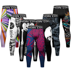 Cody Lundin Men's Jiu Jitsu Spats Stapling Compression Tights Pant Training