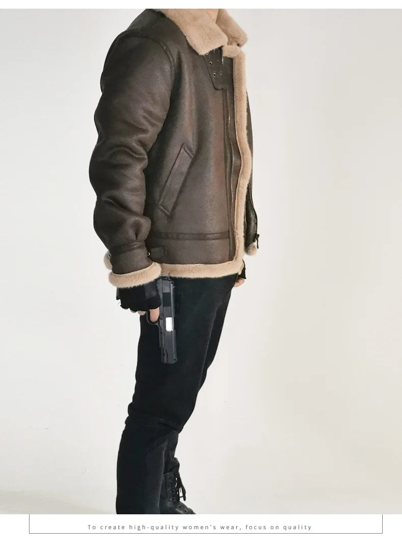 Men's PU Leather Jacket-Fall Winter Vintage Motorcycle Biker Jacket COSPLAY Clothers