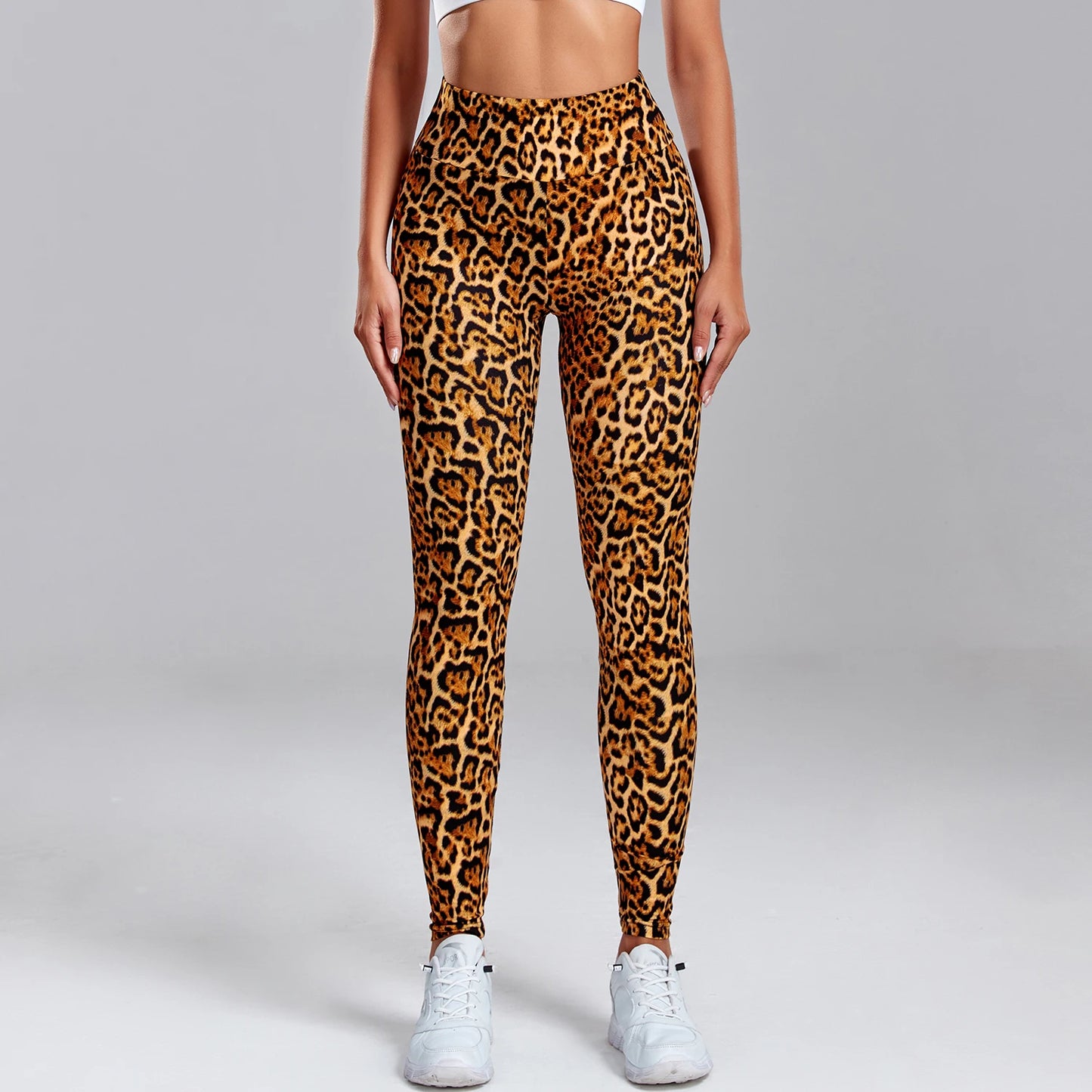 Leopard Print Leggings Women's High Waisted Yoga Pants Fitness Push Up Leggins