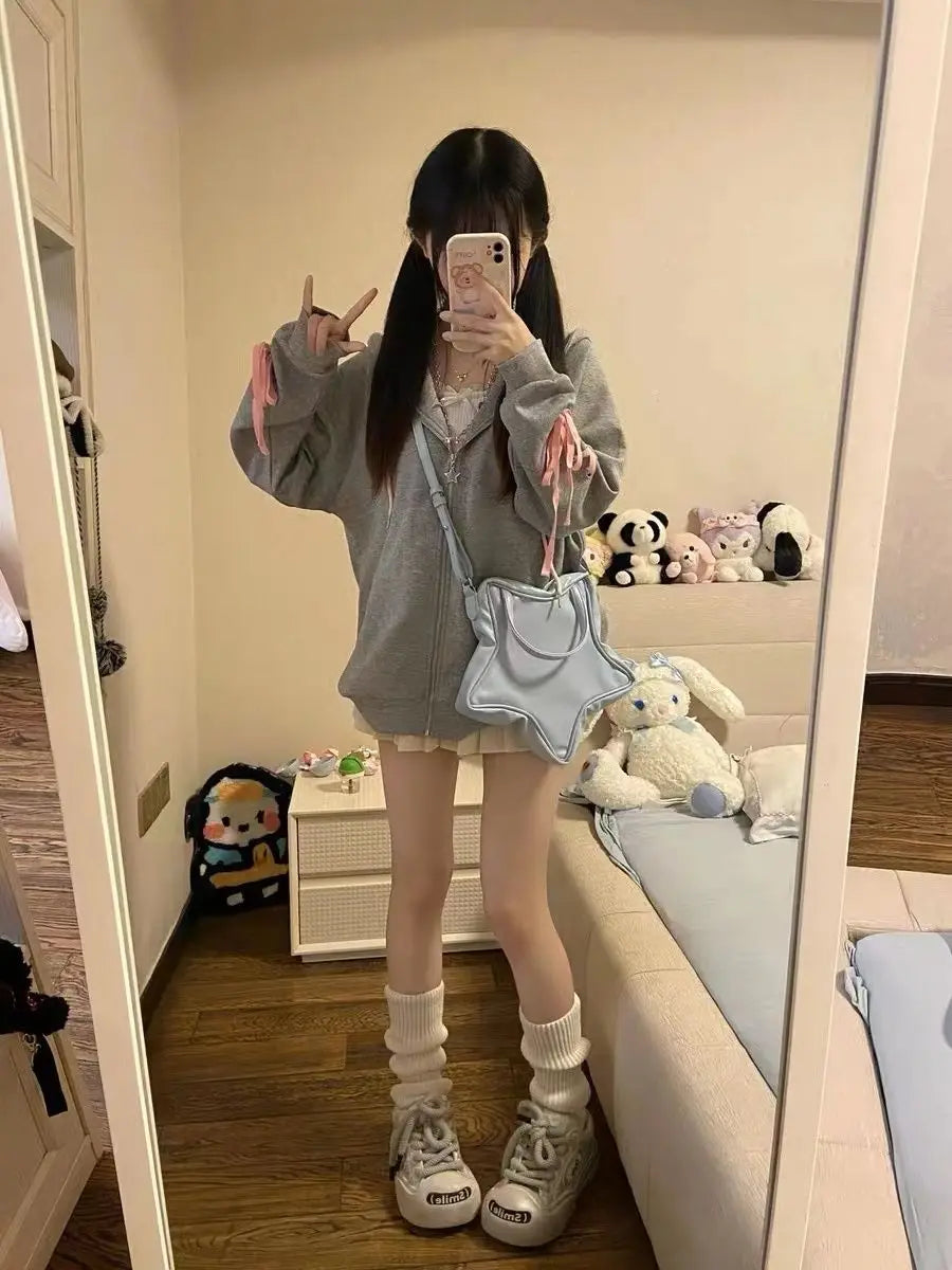 Kawaii Sweet Harajuku Hoodie Women Japanese Fashion Cute Cat