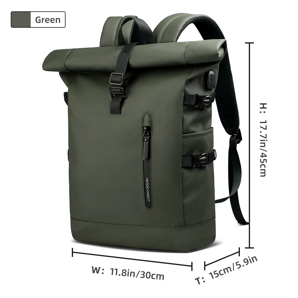 HK Large 15.6 Inch Laptop Backpack Men Anti-Theft Travel Backpack for Business University Bicycle School Backpack With USB Port