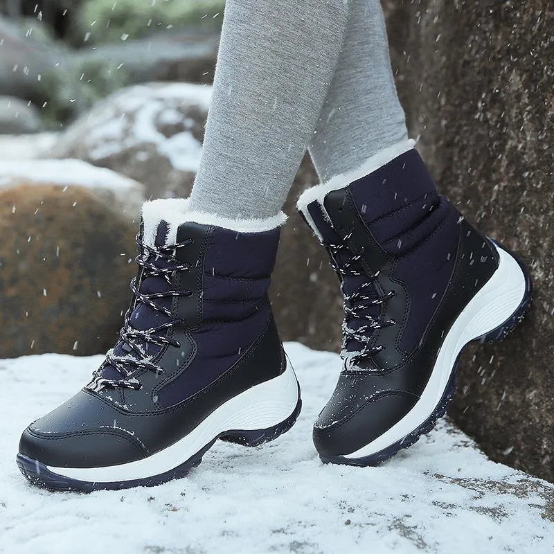 Winter Shoes Waterproof Boots Women Snow Boots Plush Warm Ankle Boots For Women Female Winter Shoes Booties Botas Mujer