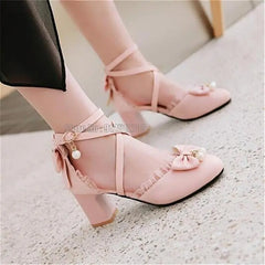 Children Ankle Strap High Heels Girls Wrap Toe Princess Kids Beach Sandals Baby Toddler Student Party Dance Shoes