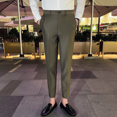 Business Suit Trousers/Male Slim Fit Fashion Office Dress Suit Pants