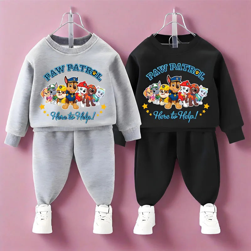 PAW Patrol Printed New Boys Pullover and Trousers Two Piece Sets Autumn Kids Casual Hoodies Set Spring Children Sweatsuits