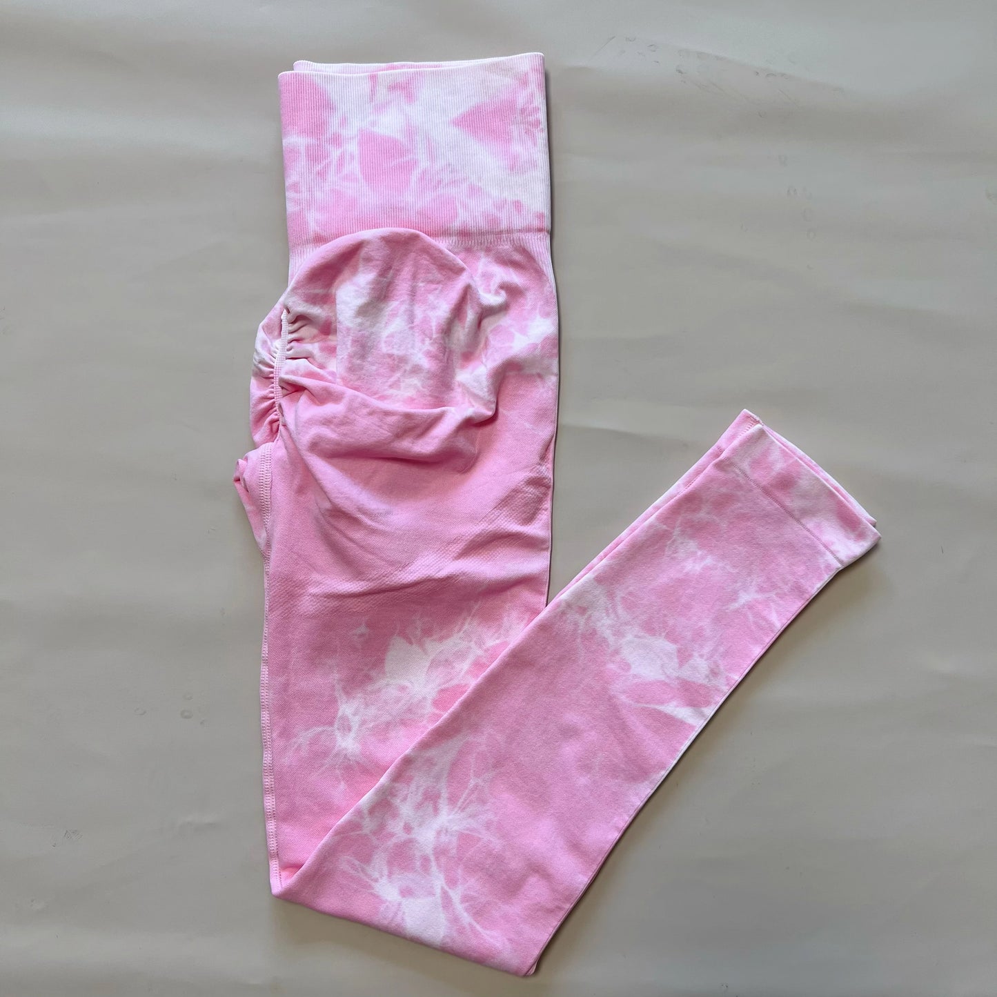 Women Tie Dye Gym Leggings Seamless Yoga Pants Scrunch Sports Fitness Tights