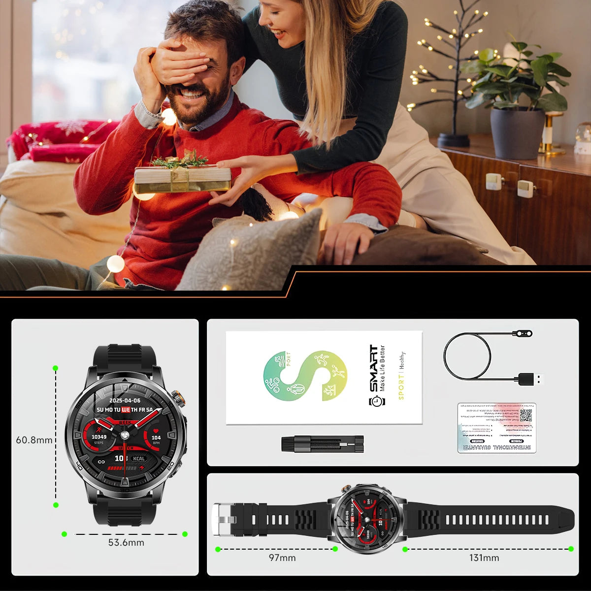 1000mAh Super Large Battery Military Smart Watch BT Call LED Flashlight SOS Alarm 5ATM Waterproof Outdoor Tactical Watches Men