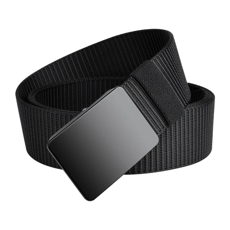 Unisex Canvas Belt Tweed Plaid Casual Polyester Four Seasons Universal Double Color Tweed Plaid Polyester Leisure Belt