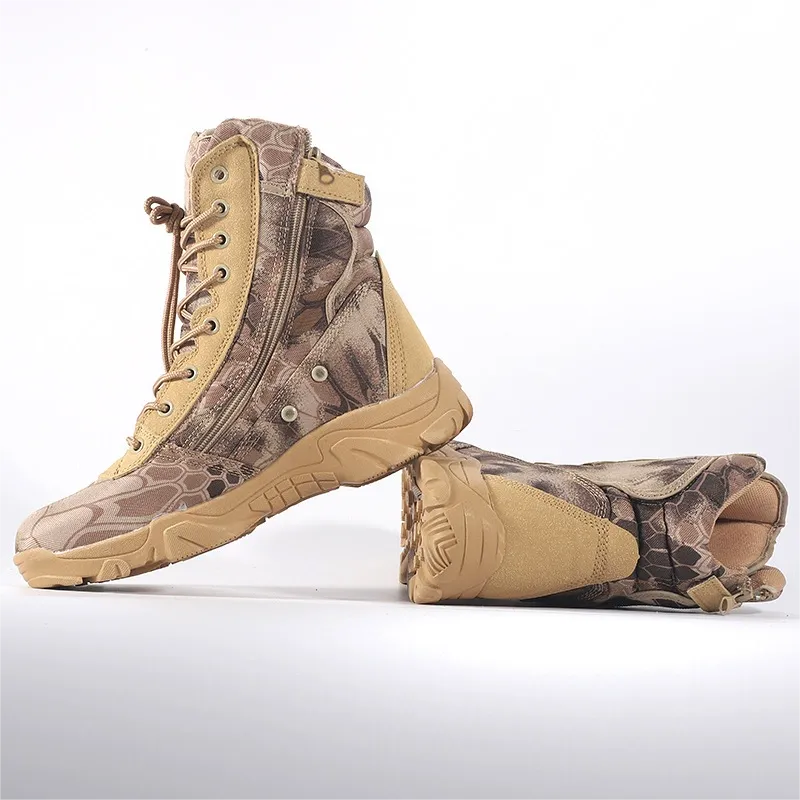 Men Military Tactical Boots Autumn Outdoor Waterproof Climbing Hiking Shoes Army Boots