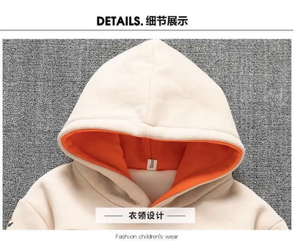 Boys Clothes Set Kids Letter Print Hoodies+Pants 2pcs Tracksuit Teenagers Thick Costume 4 To 14Yrs Big Children's Clothing Suits