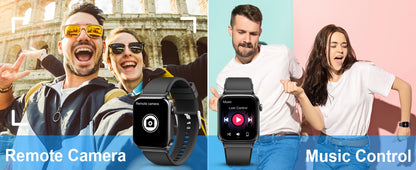 Smart Watch, 1.85" Smartwatch (Answer/Make Call), IP68 Waterproof Fitness Tracker, 100+ Sport Modes, Heart Rate and Sleep Monito