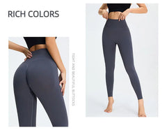 Seamless High Waist Nude Yoga Pants Women's Honey Peach Hip Lifting Tight Fitness