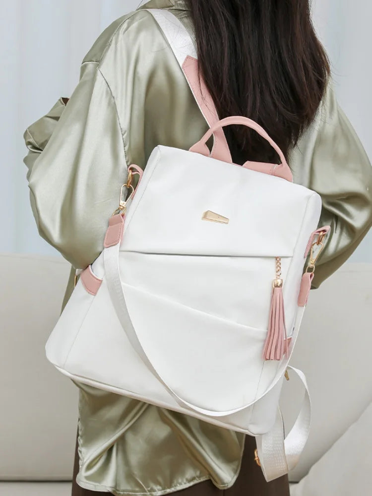 Women's fashion backpack large capacity lightweight Oxford cloth schoolbag leisure travel small backpack women