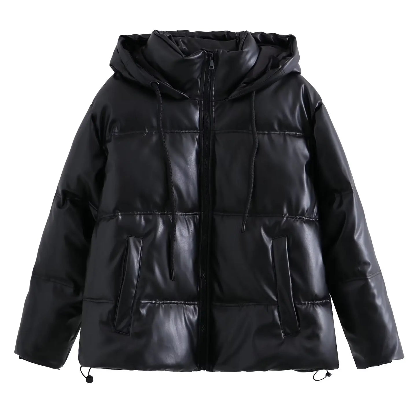 Winter Women's Cold Coat Winter Jackets for Women Warm Leather PU Parkas