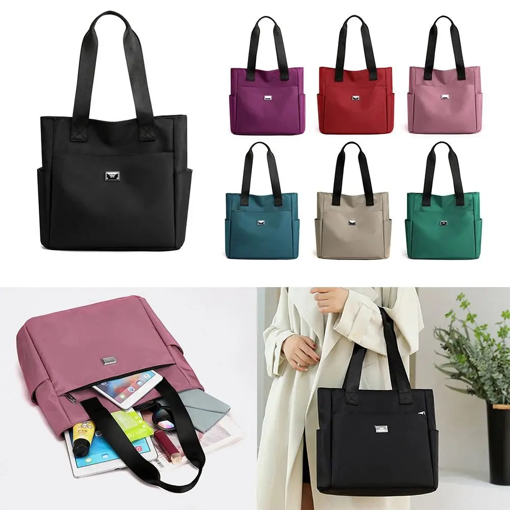 Large Capacity Handbag Shoulder Bag Lightweight Waterproof Nylon Shoulder Bag