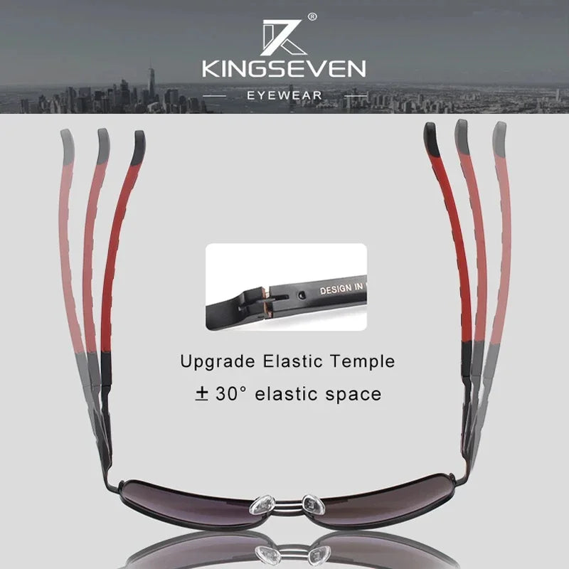 KINGSEVEN Fashion Men Sunglasses Luxury UV400 Polarized Glasses Women Pilot Outdoor Causal Male Female Fishing Driving Eyewear