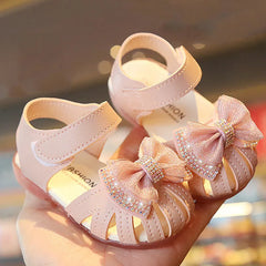 Summer Baby Girls Sandals Bowtie Fashion Pink Princess Toddler Shoes