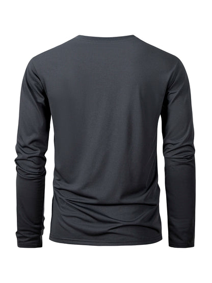 Men's Long Sleeve T Shirts Casual Round Neck Moisture Wicking Tees Male Tops Sports comfortable versatile Men's T-shirts