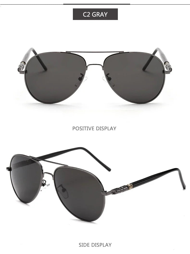 Sunglasses Men  Polarized Fashion Classic Pilot Sun Glasses Fishing Driving Goggles Shades For Women Oculos