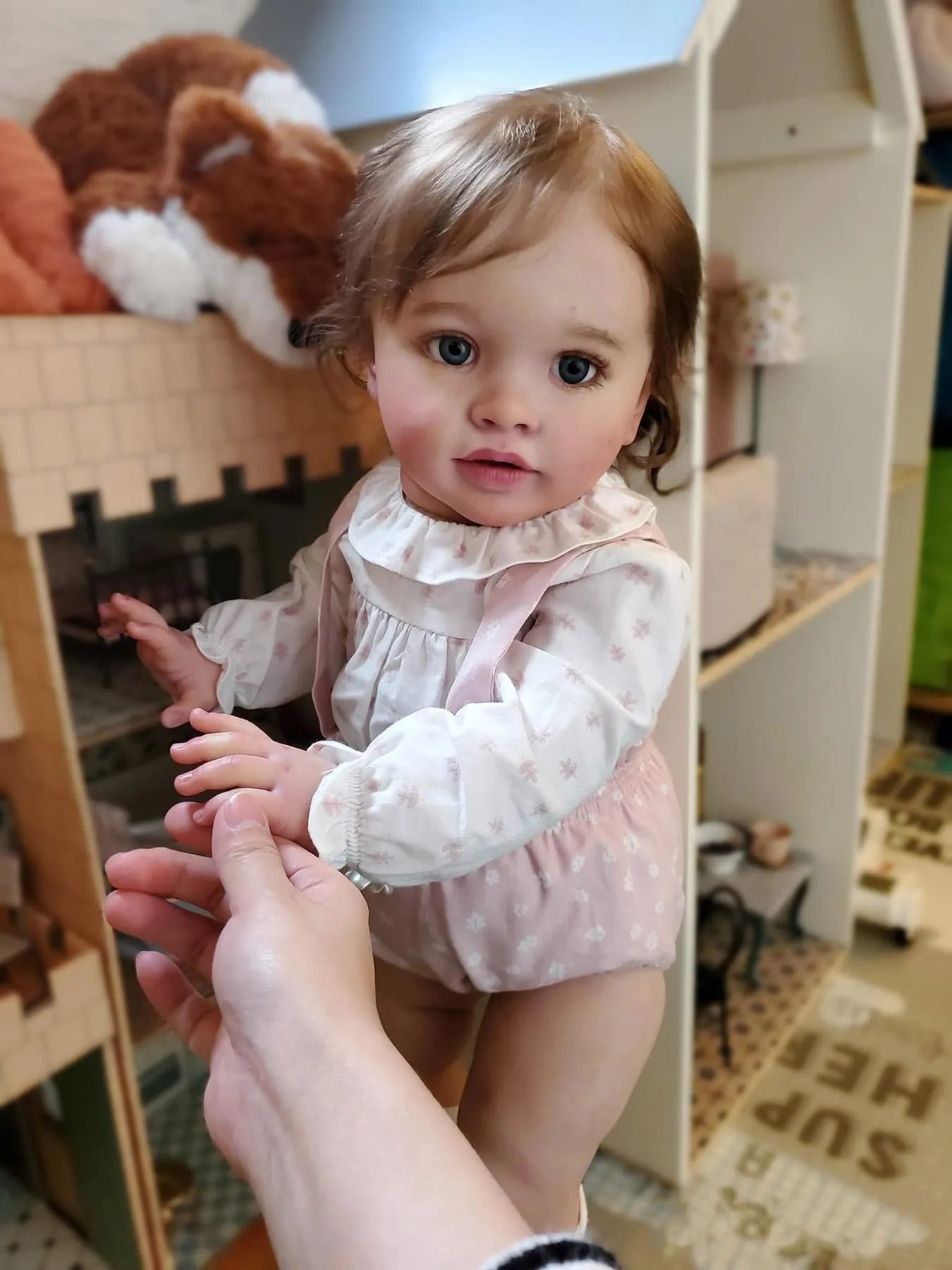 NPK 66CM Pippa Already Painted Finished Doll Reborn Toddler Huge Baby Size Popular Lifelike Soft Touch 3D Skin Art Doll