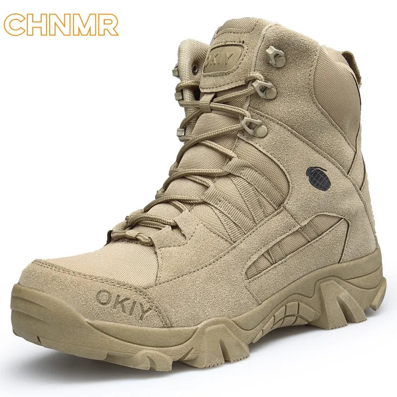 Climbing Hiking Shoes Men Tactical Boots Non Slip Army Boots Mens Military Desert Waterproof Shoes Ankle Male Outdoor Boots