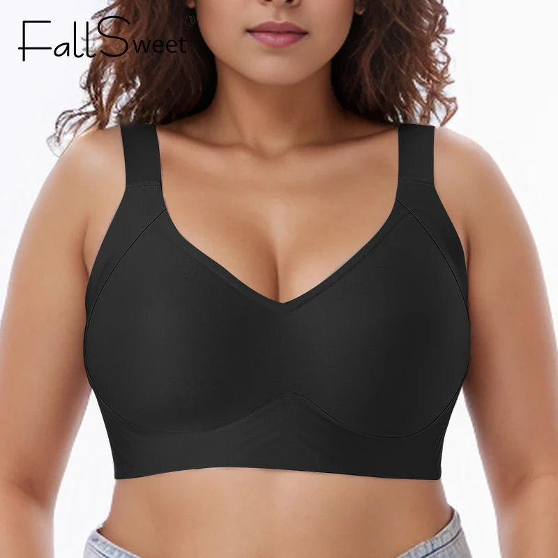 Wireless Bras for Women Seamless Full Coverage Bra No Underwire Soft Push Up