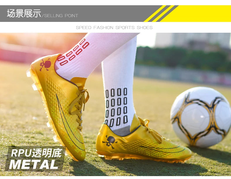 Men's Soccer Shoes Kids Children Low Top Futsal Society Training Football Boots