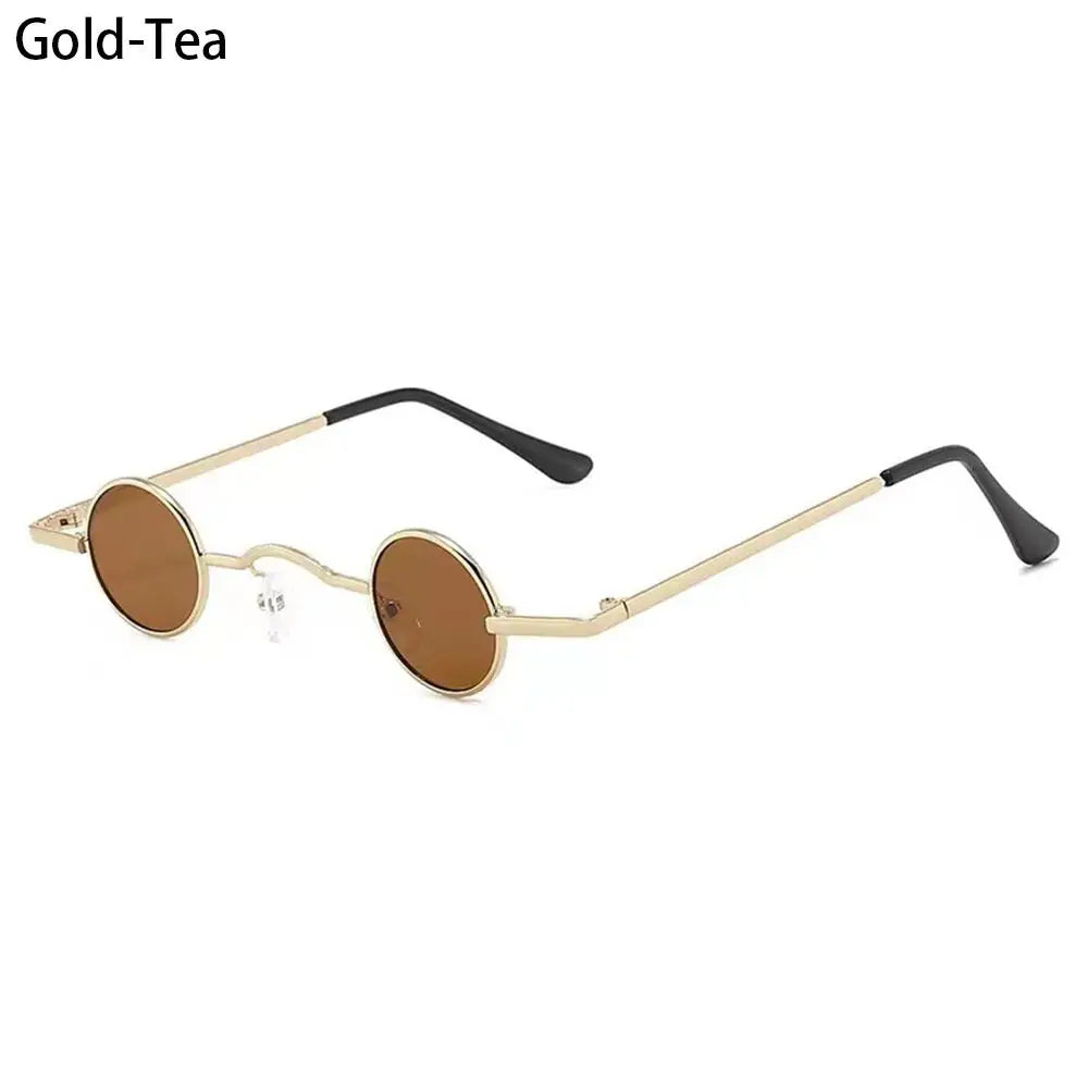 Small Round Rock Punk Sunglasses for Women Men Ultra Metal Frame Hip Hop Sun Glasses Candy Color Fashion Shades Driving Eyewear