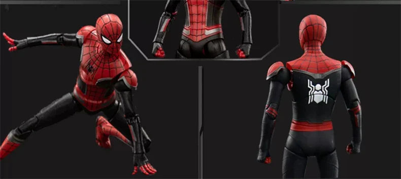 ZD Toy Spider Man No Way Home Marvel legends 1/10 Peter Parker Gold Black Red Model Action Figure Adult Collectible Toy