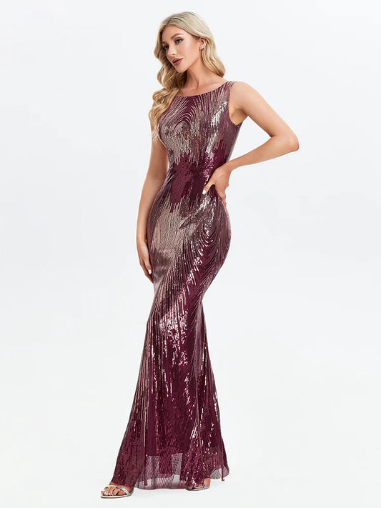 Evening Party Dress Shinning Sequins Mermaid Prom Gowns