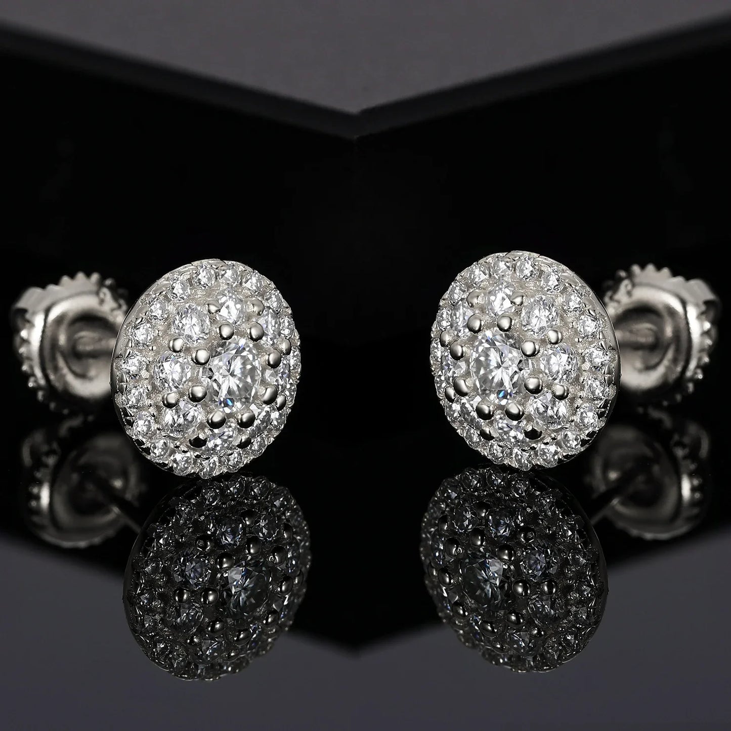 D Color Moissanite Stud Earrings For Women Top Quality 100% 925 Sterling Silver Sparkling Wedding Jewelry Shining Ear Accessory