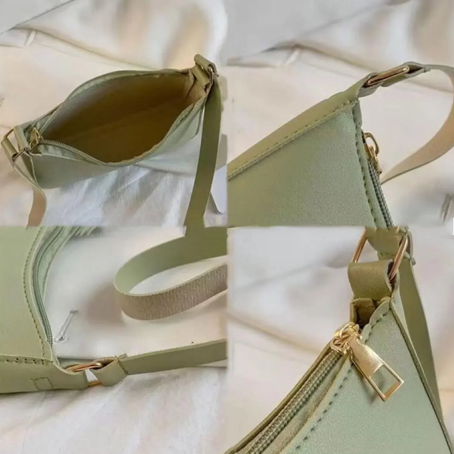 Ladies Fashion Handbag Retro Pure Color Macaron Small Square Bag