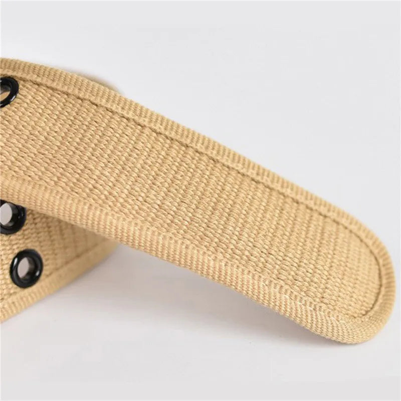 Men Belts Canvas Nylon Webbing Belt Fashion Casual Designer Unisex Belts High Quality Sports Military Strap Cargo Pants Belt