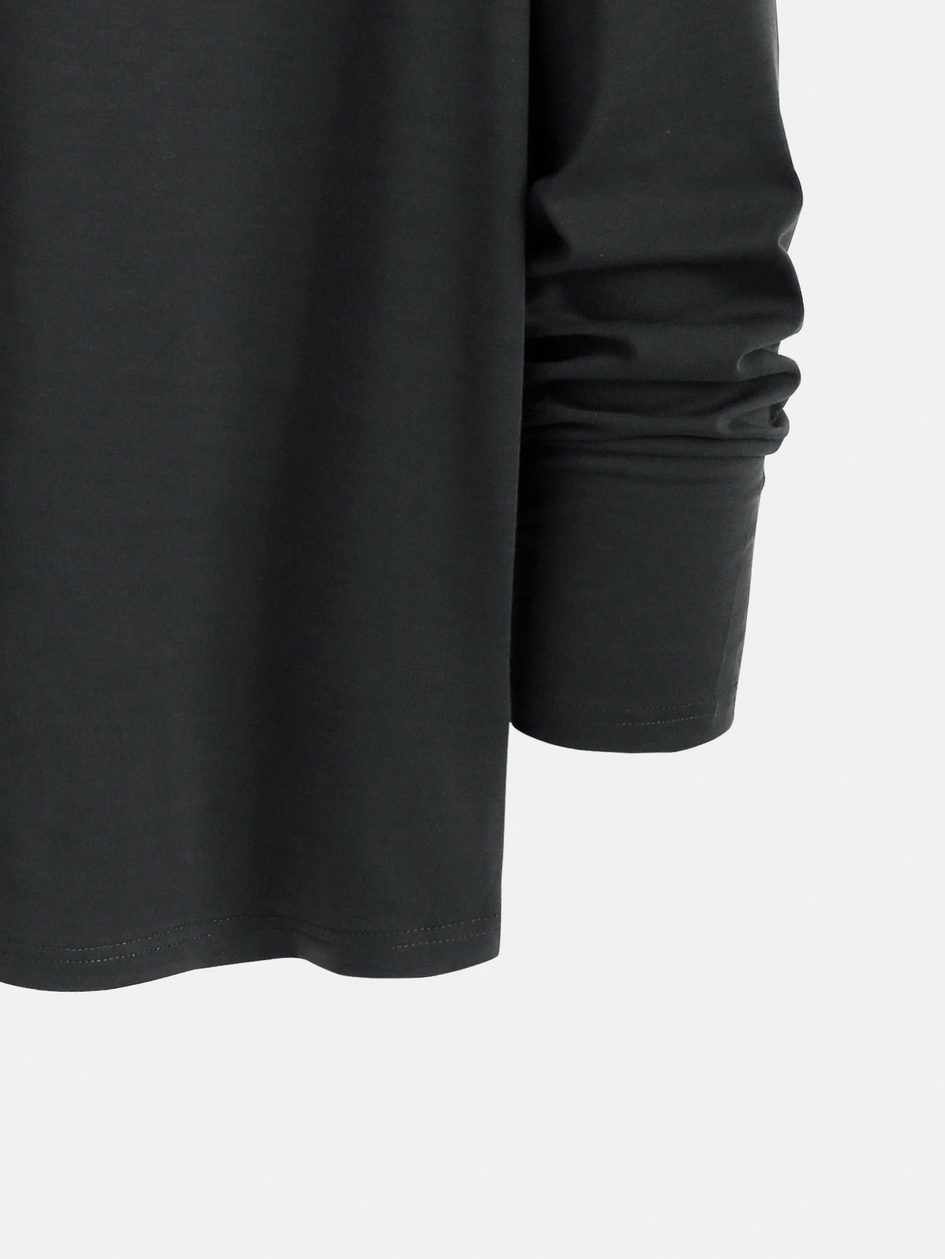 Trendy new long-sleeved t-shirt men's simple printed round neck T-shirt trend versatile casual tops men's T-shirt