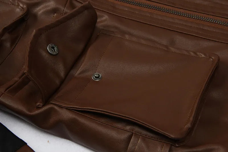 Deepening the crisis of high-end slim-fit Lyon hunting three-dimensional pocket leather