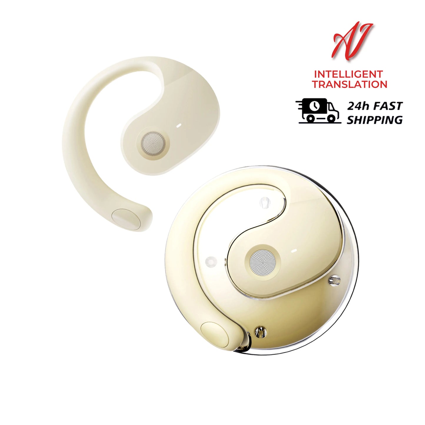 144 Language Translation Wireless Headphones Smart Waterproof Ai Real-time Translator Bluetooth 5.4 Earbuds Business Earphone