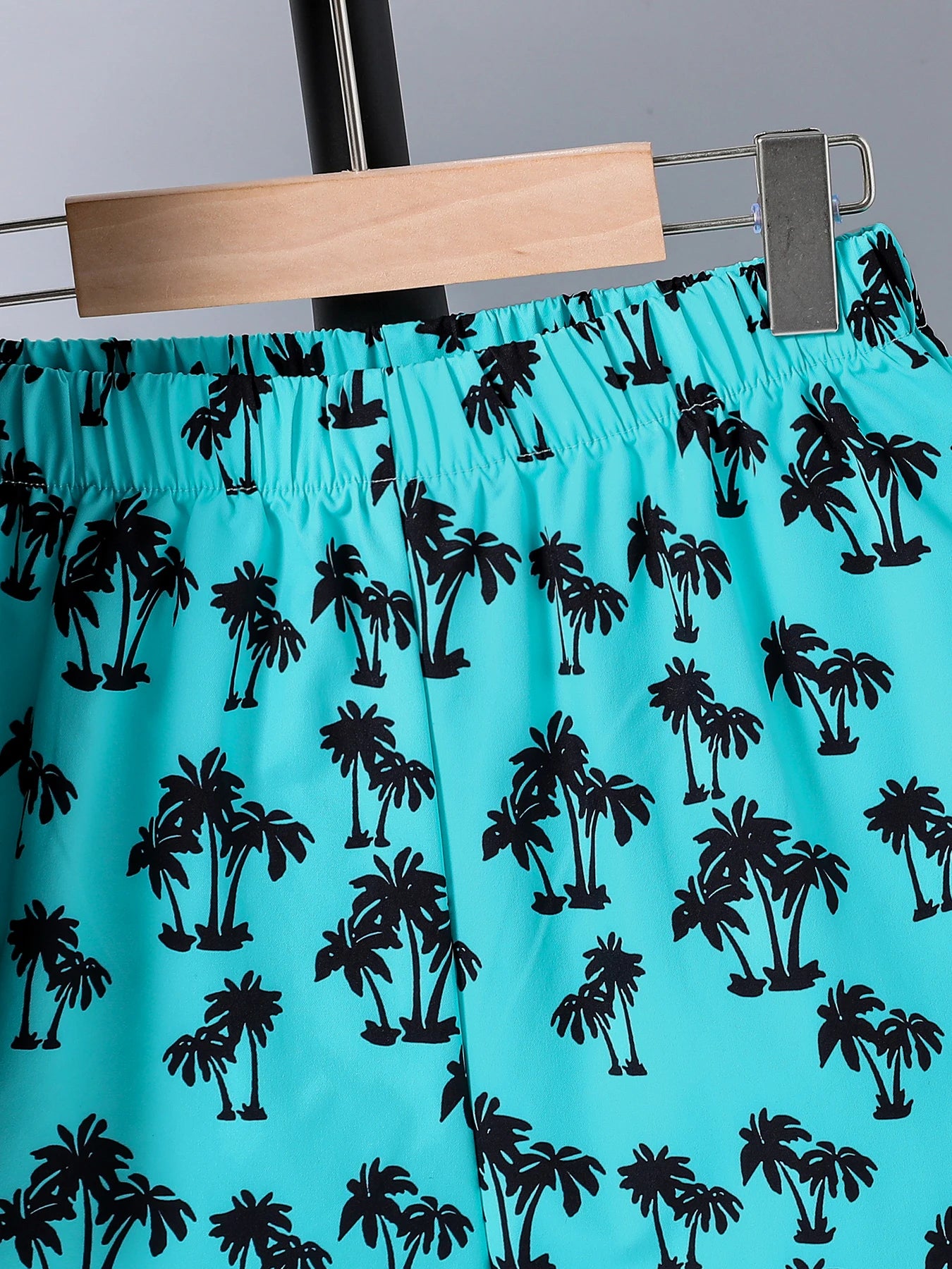 Boys' and children's 2-piece set, fashionable and casual thin breathable printed T-shirt+printed shorts