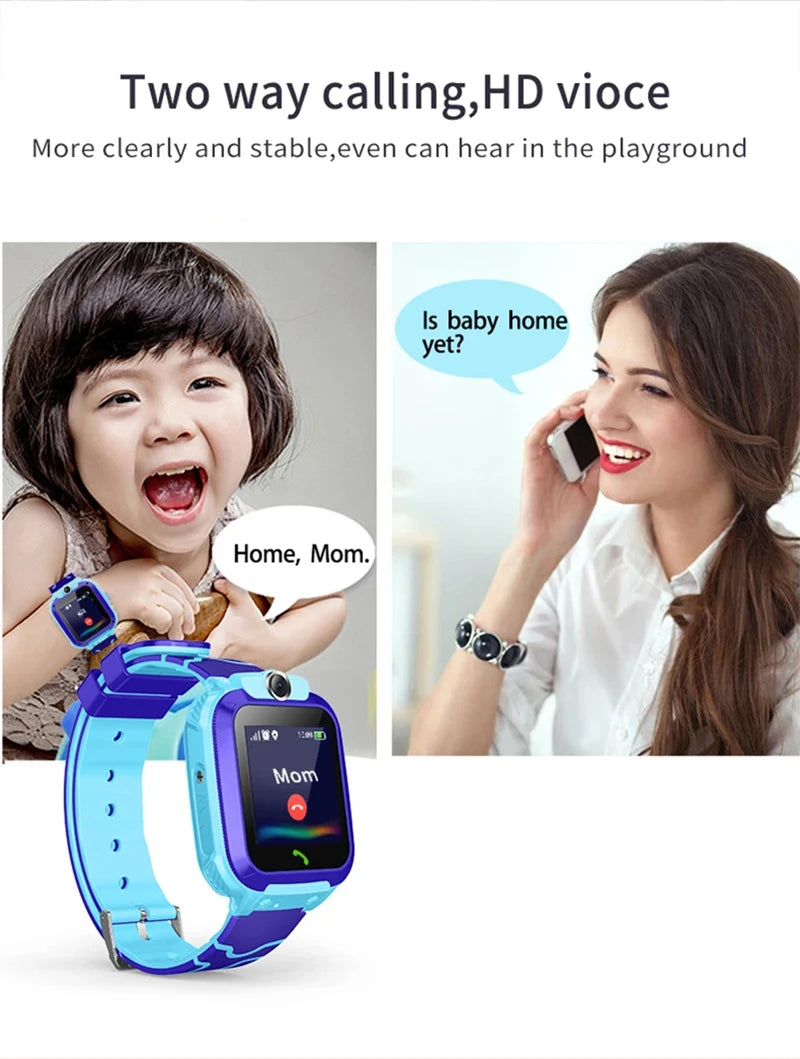 Lenovo Smart Watch Kids 4G Sim Card 2G Internet SOS Tracker Call Phone Voice Chat Photo Children Smartwatch Camera Boy Girl Gift