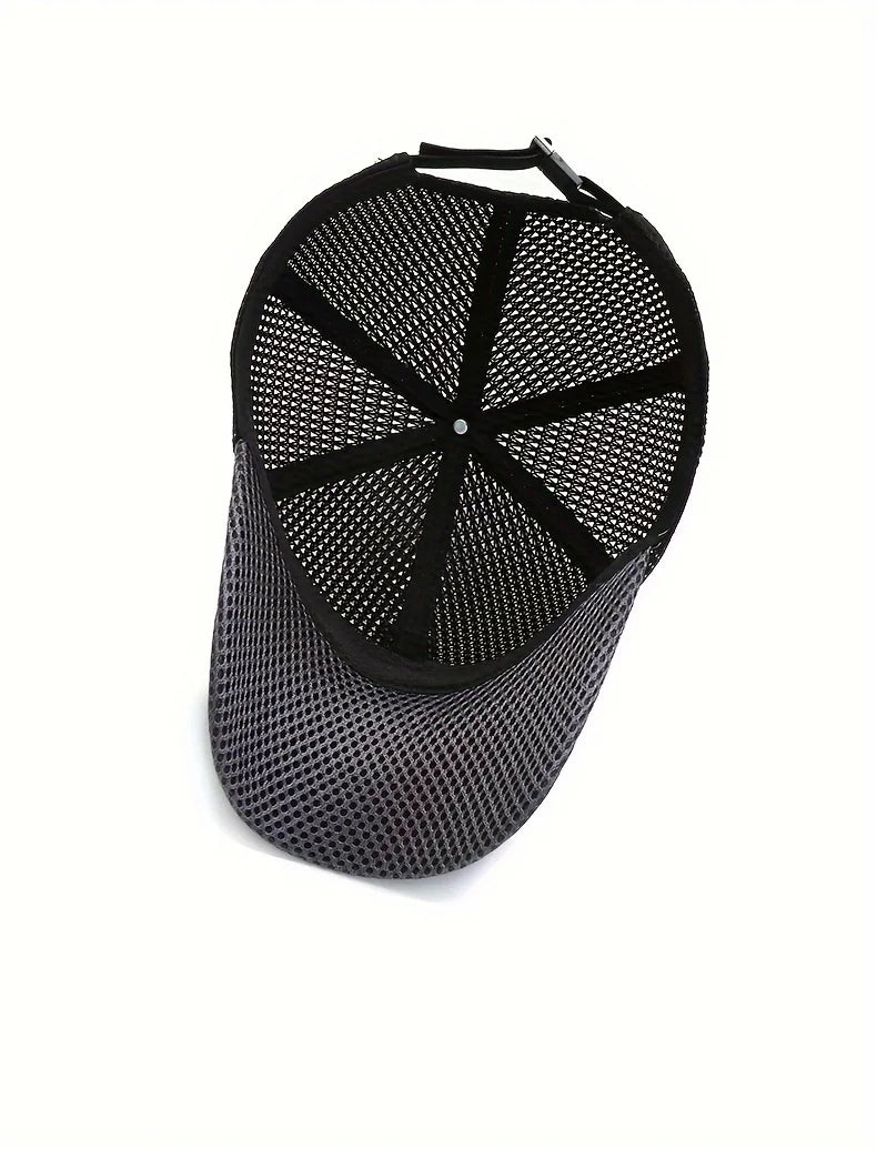 Quick-Dry Unisex Mesh Trucker Cap - Adjustable, Lightweight & Breathable - Ideal for Outdoor Sports, Running, Hiking, Jogging