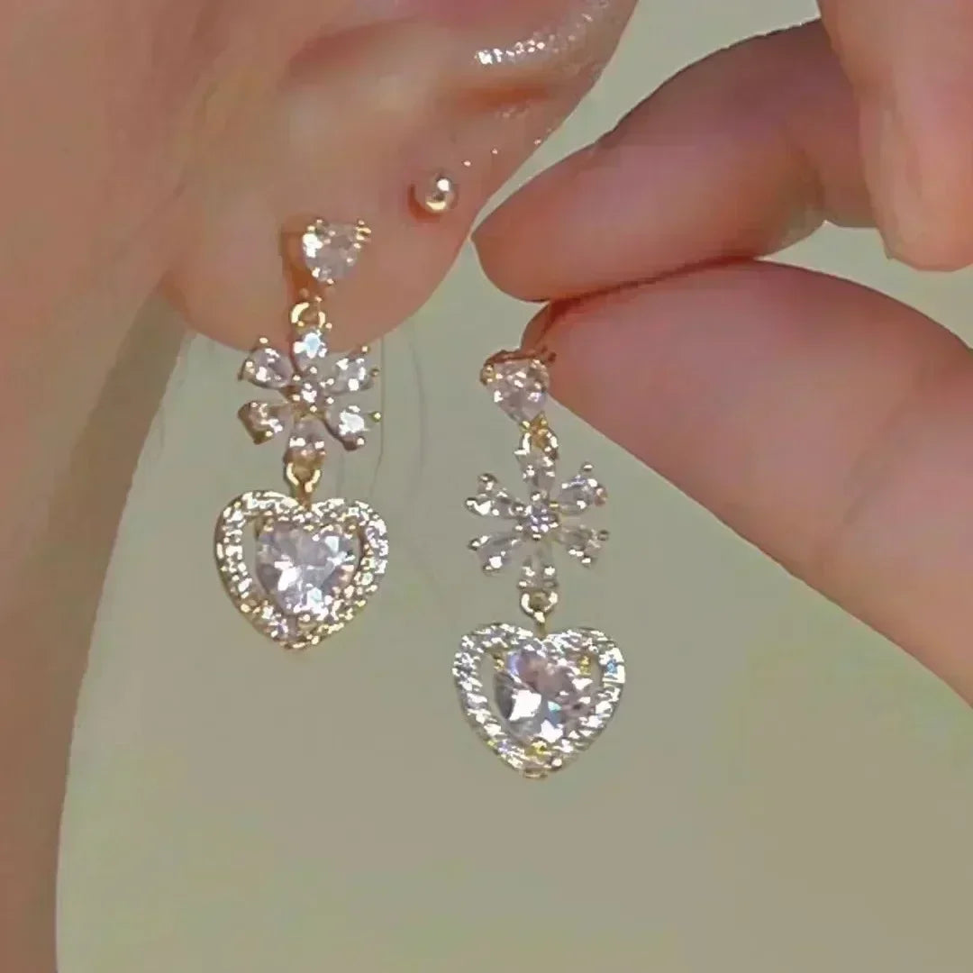 Simple Black Bow Love Earrings for Women Fashionable Personalized Beautiful Daily Accessories Party Jewelry Premium Gifts