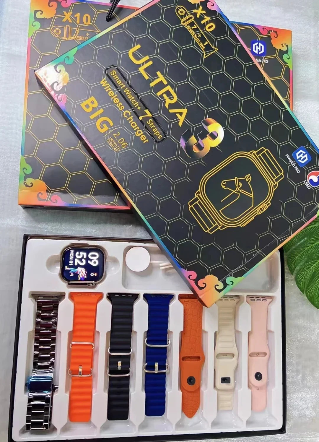 7in1 Smart Watch X10 Ultra2 Sport Watch for men Women Bluetooth Phone Call SmartWatch DIY watch Faces Waterproof Smart Bracelet