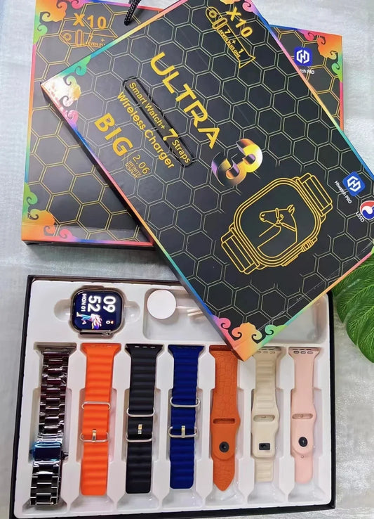 7in1 Smart Watch X10 Ultra2 Sport Watch for men Women Bluetooth Phone Call SmartWatch DIY watch Faces Waterproof Smart Bracelet