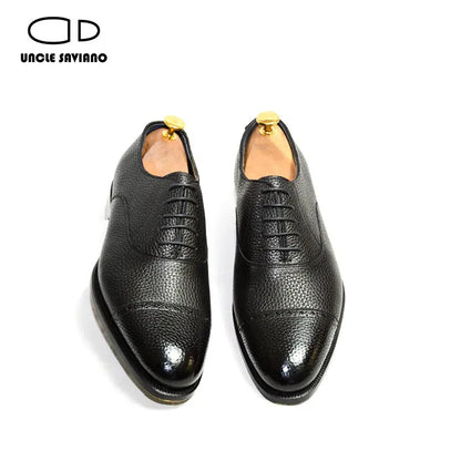 Uncle Saviano Elegent Oxford Men Dress Shoes Formal Wedding Best Man Shoe Business Office Genuine Leather Designer Mans Shoes