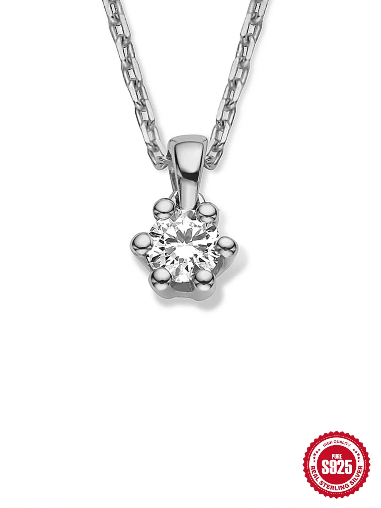 Aide 925 Sterling Silver Necklaces Charms for Women Crystal Cross Clavicle Collar Chain Simple Choker Necklace Accessories Gift