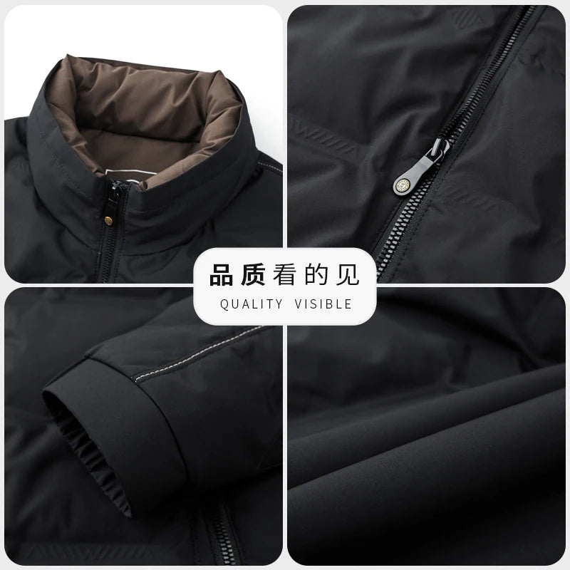Short Thickened Warm Parka Men's Coat Down Jacket Top Printed Winter