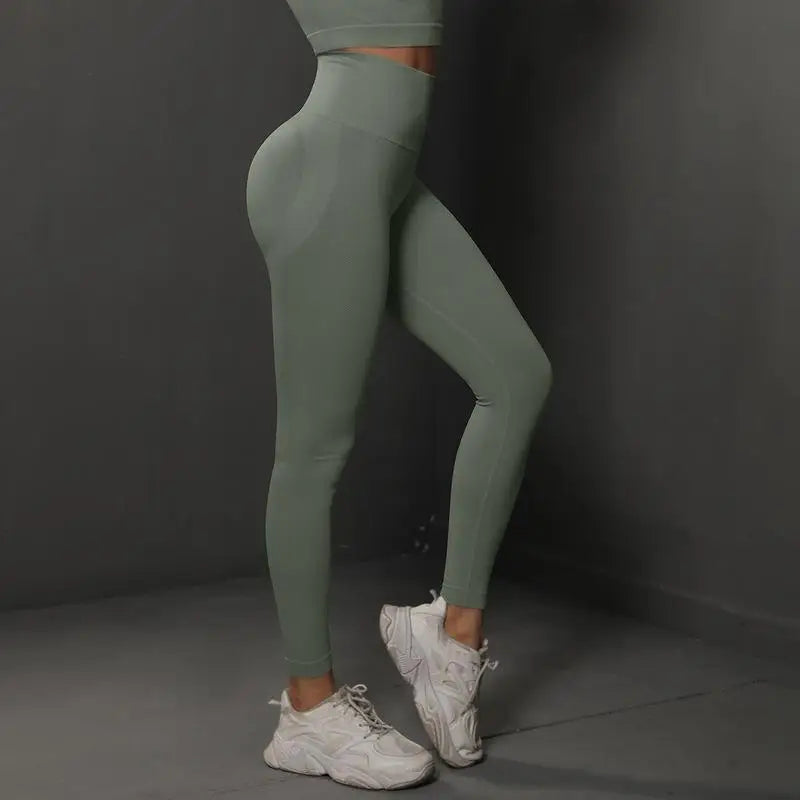 Women Seamless Yoga Pants Fitness Sports Running Sportswear Stretchy Lifting Tights