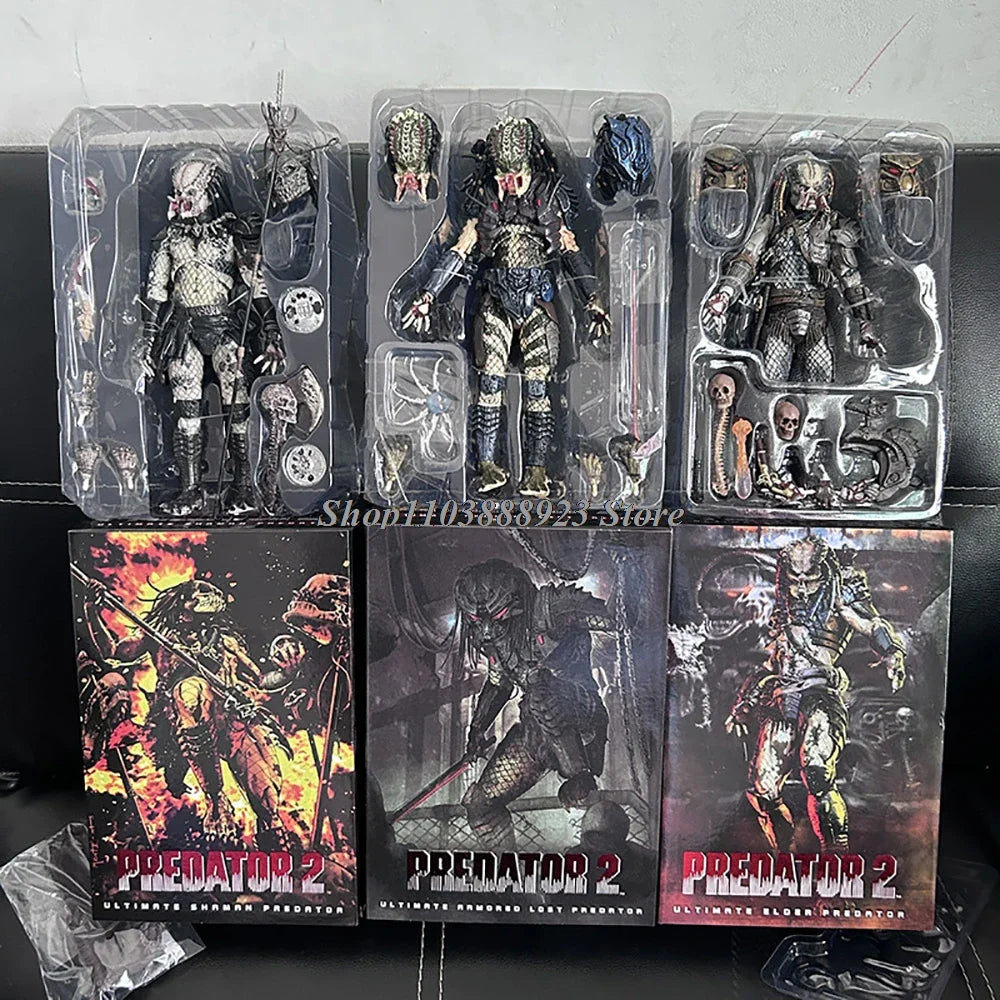 NECA Predator Figrue Ultimate Shaman Elder Armored Lost Warrior Jungle Hunter Snake Vision Predator Alien Figure Model Toy Gifts