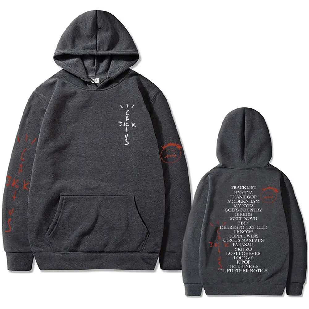 Cactus Jack Utopia Graphics Hoodie Men Hip Hop Fashion Trend Harajuku Streetwear
