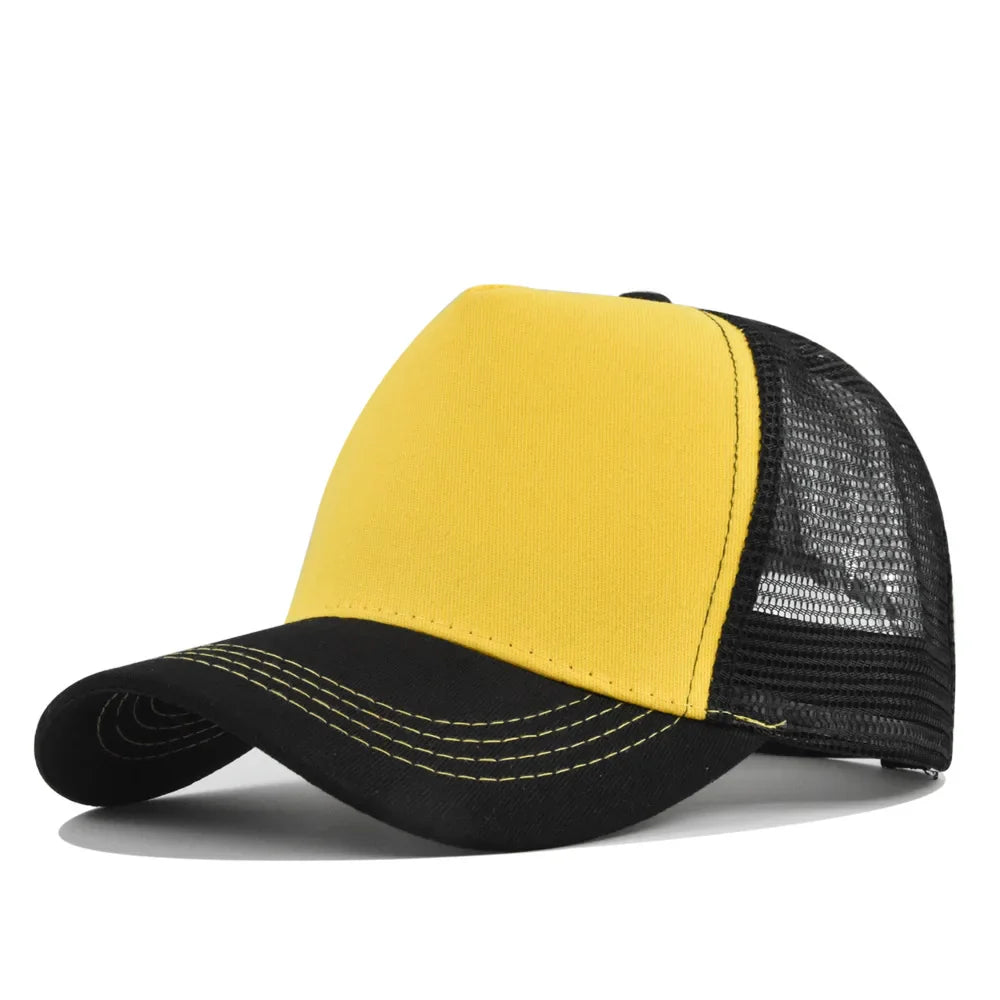 Fashion SunHat Outdoors Trucker Hat Cotton Mesh BreathableBaseball Cap Women Men Summer Sunshade MeshCap Truck Hat Cap Wholesale